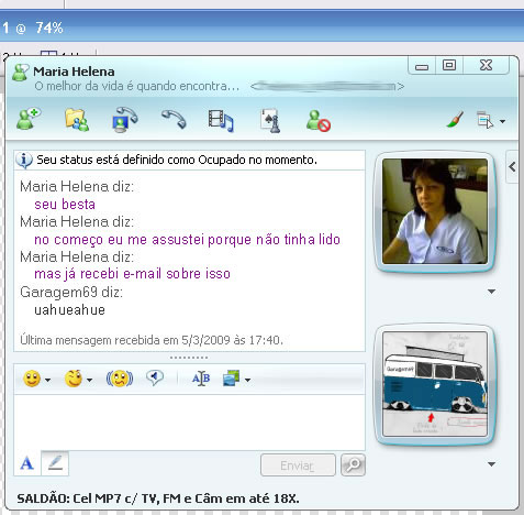 Conversa de MSN